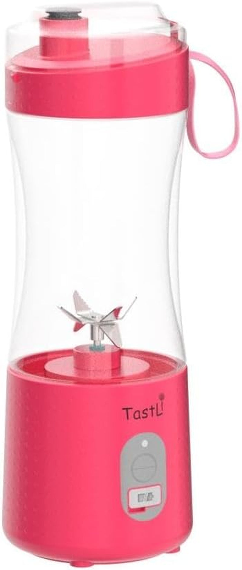 Personal Blender, Portable Travel Mini Ice Mixer Electric Smoothie Blender Juicer Cup Maker, with 13 Oz Bottles, 6 Blades and USB 4000Mah Strong Power for Shakes and Smoothies (Pink)